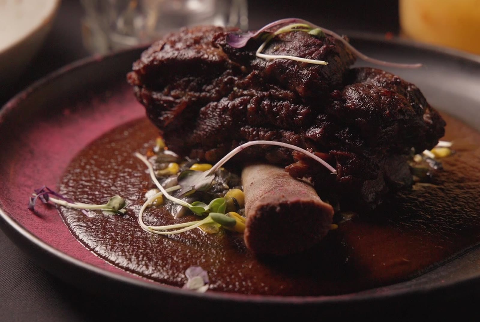 Braised short rib with coffee and cherry mole at Monarca, Gastown